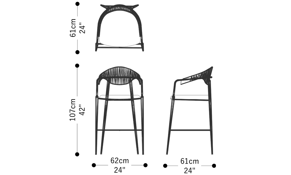 Imagen de las dimensiones principales del producto